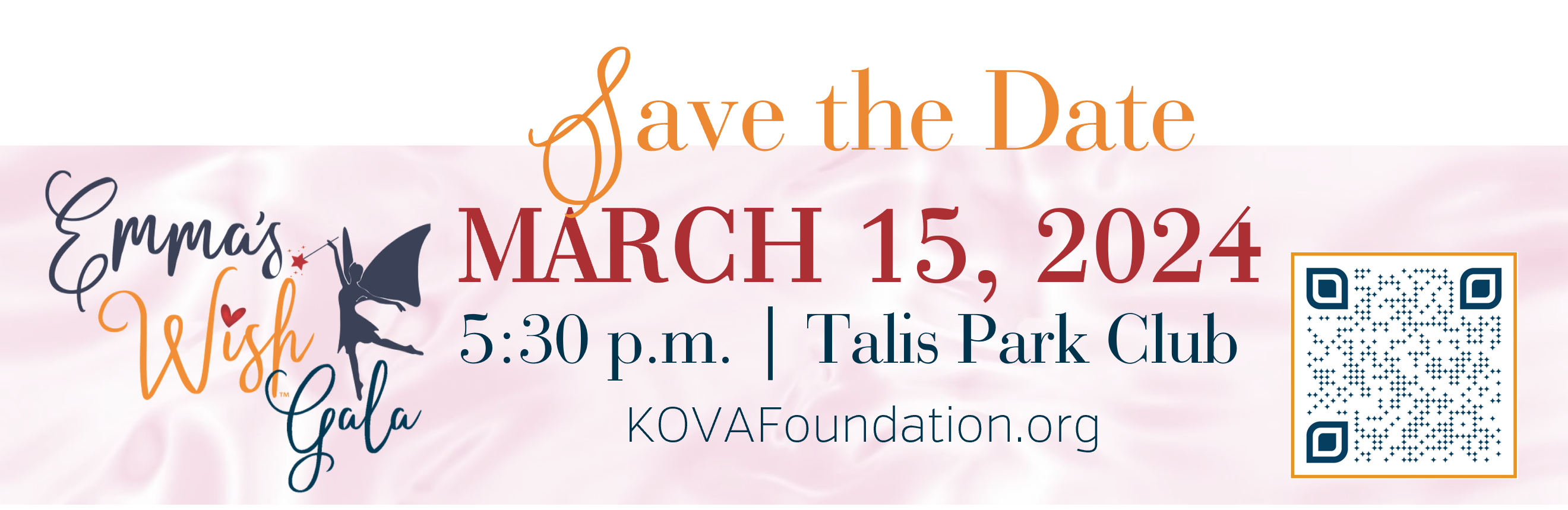 KOVA Foundation - Emma's Wish Save the Date Banner